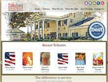 Tablet Screenshot of lakelandfuneralhome.com